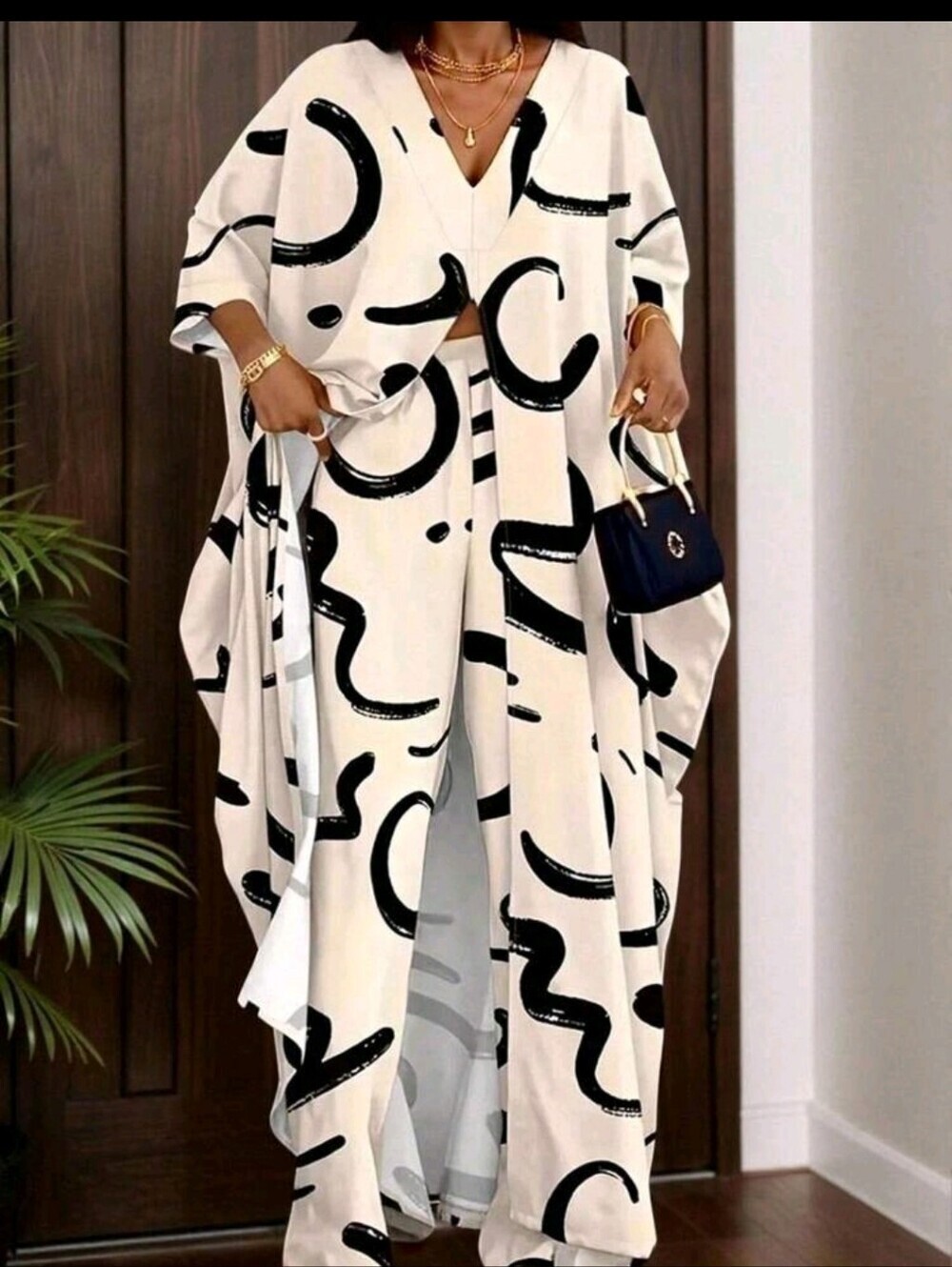 Abstract Black & White Lounge Set